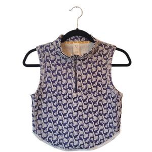 We The Free Women's Purple Palm Tree Sleeveless Top Size S